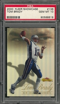 2000 Fleer Showcase #138 Tom Brady Rookie Card (#0274/2000) – PSA GEM MT 10 "1 of 1!"